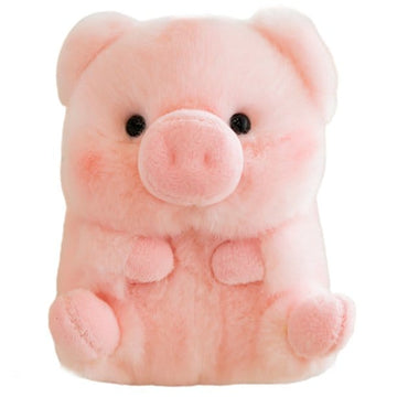 Alibaba Keychain Plush Pig, Cow, Panda & Hamster Keychains Large 5.5" Stuffed Fat Animals